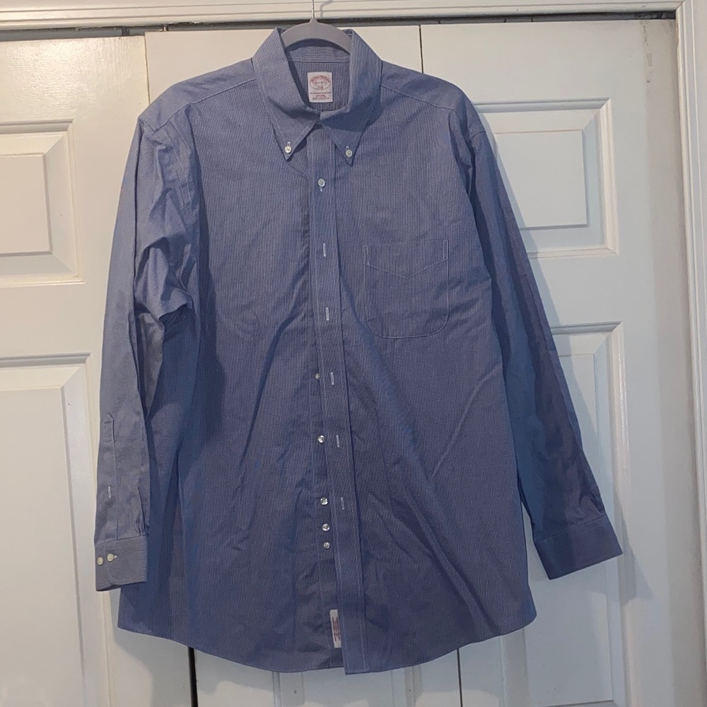 Brooks Brothers Classic Blue Checkered Dress Shirt